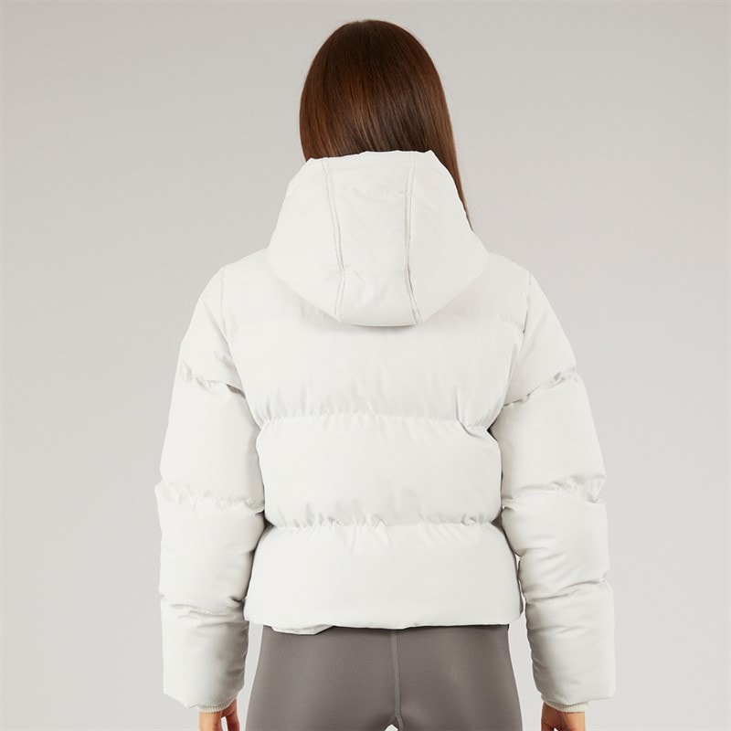 Womens Storm Cuff Short Puffer Jacket Stone - Image 2