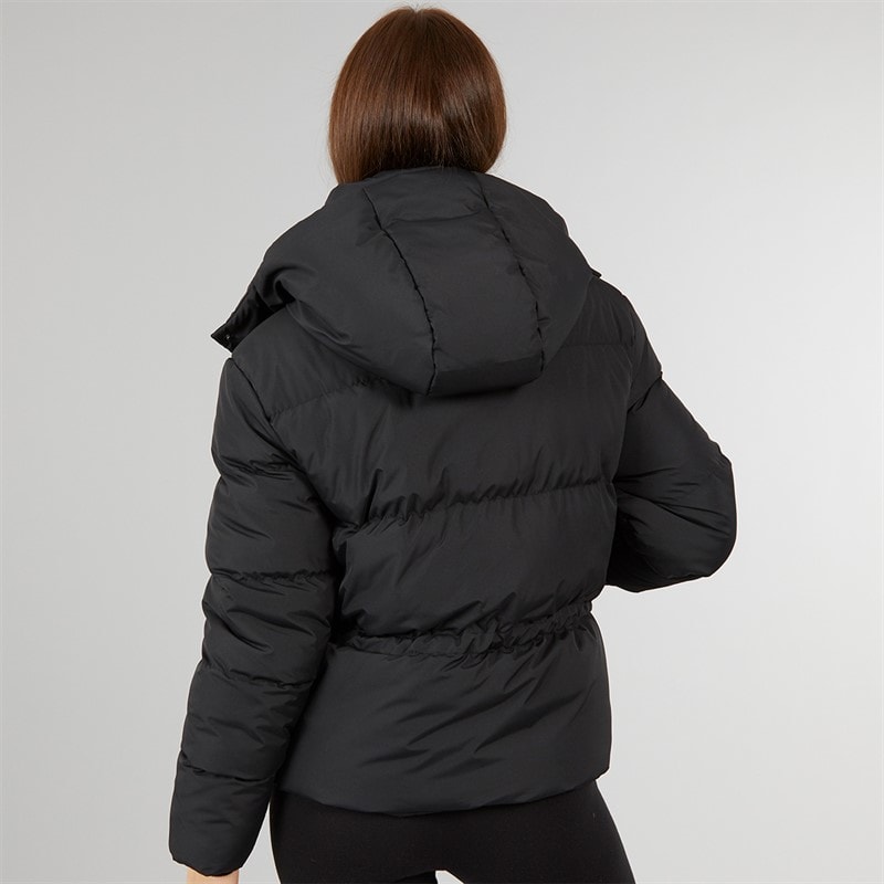 Womens Adjustable Waist Puffer Black - Image 2