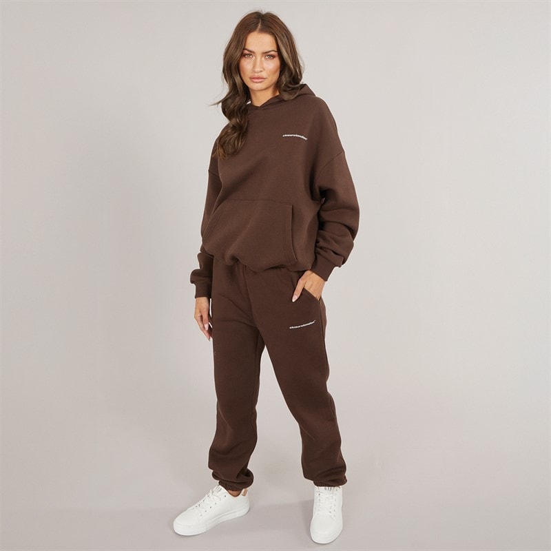 Womens Core Logo Tracksuit Coffee Bean - Image 4