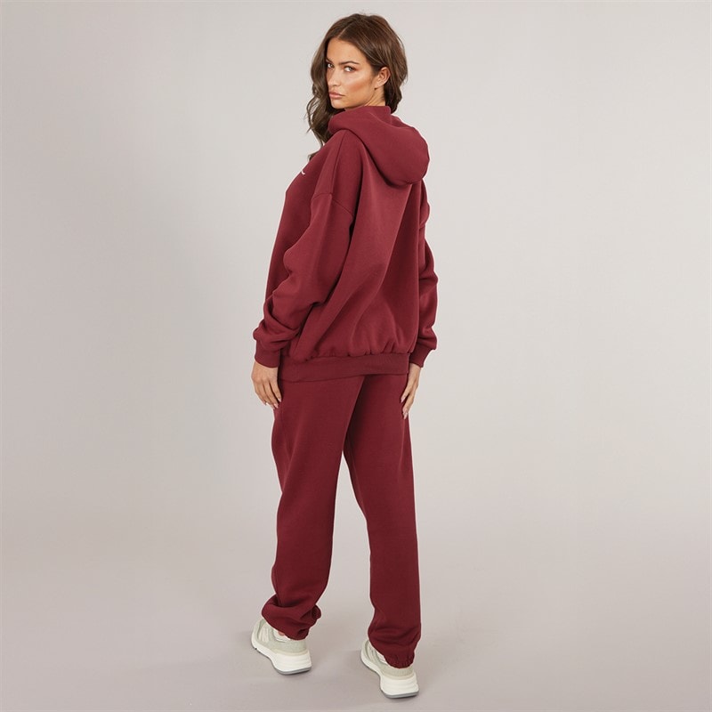 Womens Core Logo Tracksuit Burgundy - Image 2