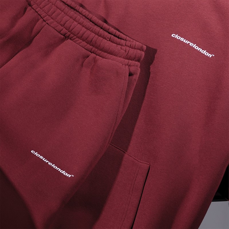 Womens Core Logo Tracksuit Burgundy - Image 3