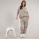 Womens Core Logo Tracksuit Pebble