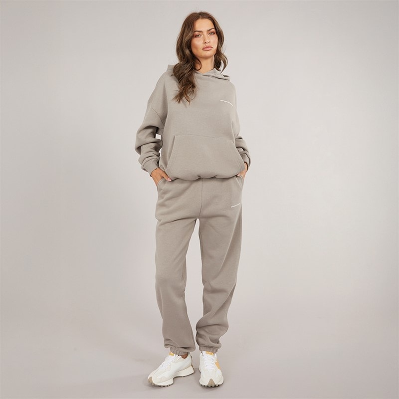 Womens Core Logo Tracksuit Pebble - Image 4