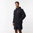 Mens Contrast Zip Tri Set Black/Corel Red
