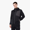 Mens Tech Knit Zip Through Jacket Black