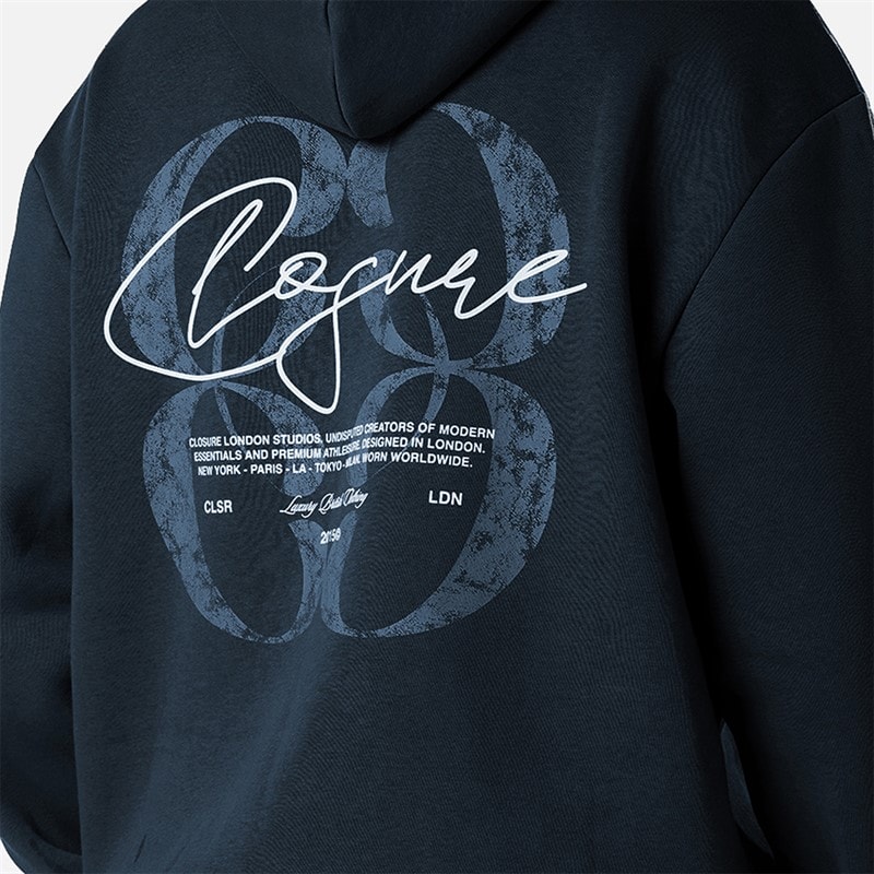 Mens Closure Signature Icon Tracksuit Navy - Image 4