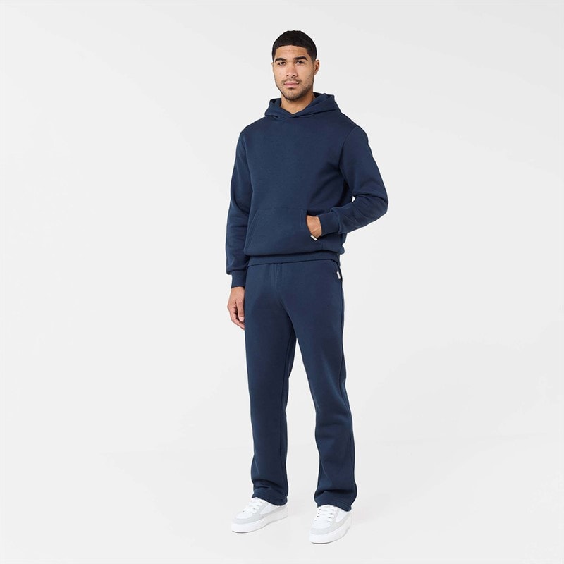Mens Relaxed Open Hem Joggers Navy - Image 2