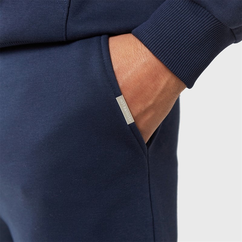 Mens Relaxed Open Hem Joggers Navy - Image 5