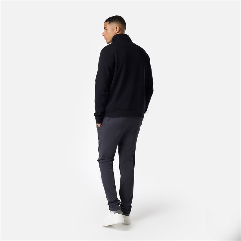 Mens Closure Quarter Zip Funnel Fleece Black - Image 3