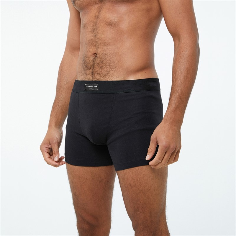 Mens Seven Pack Boxer Briefs Black - Image 2