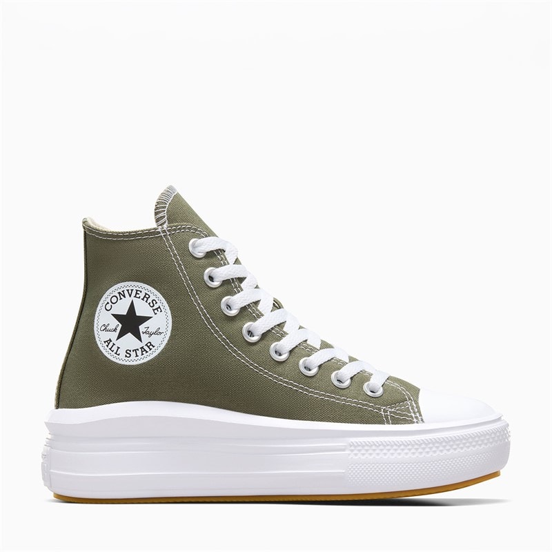 Womens Chuck Taylor All Star Move Hi Trainers Utility/White/Black - Image 1