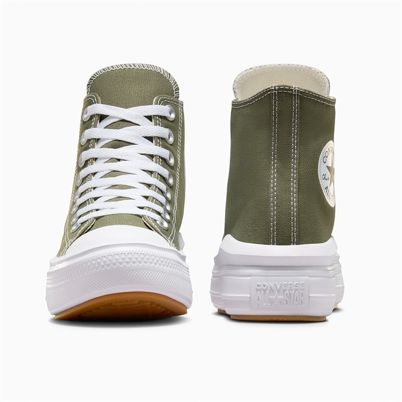 Womens Chuck Taylor All Star Move Hi Trainers Utility/White/Black - Image 3