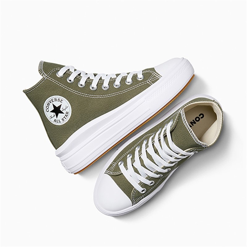 Womens Chuck Taylor All Star Move Hi Trainers Utility/White/Black - Image 4