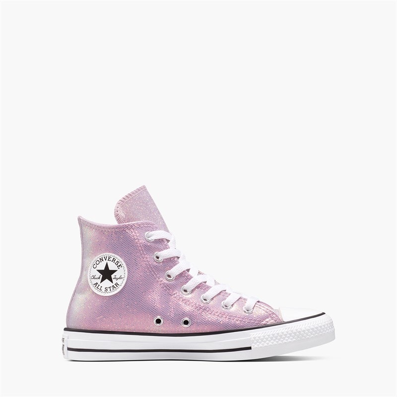 Junior Chuck Taylor All Star Hi Disco Trainers Altitude Lilac/White/Black - Image 1