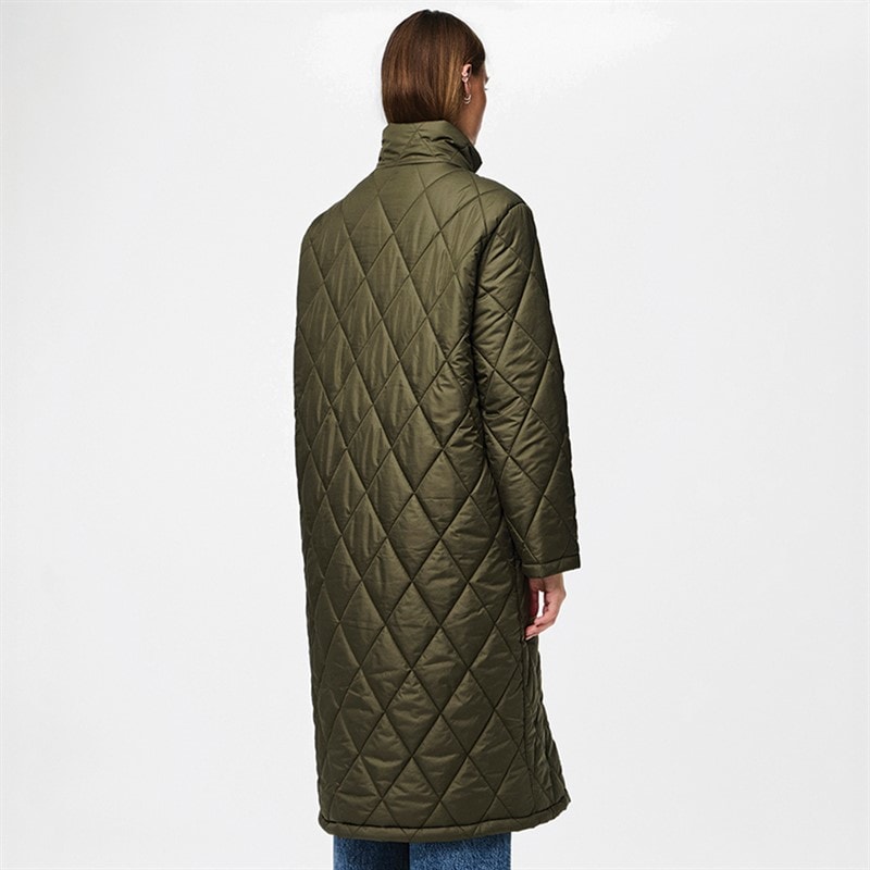 Womens Mailey Quilted Coat Forest Night - Image 2