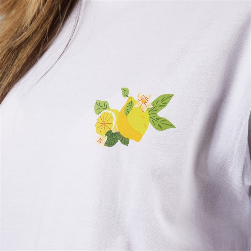 Womens Oversized Graphic T-Shirt White Lemon - Image 5