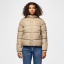 Womens Janni Short Puffer Jacket Silver Mink