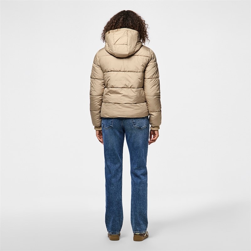 Womens Janni Short Puffer Jacket Silver Mink - Image 2
