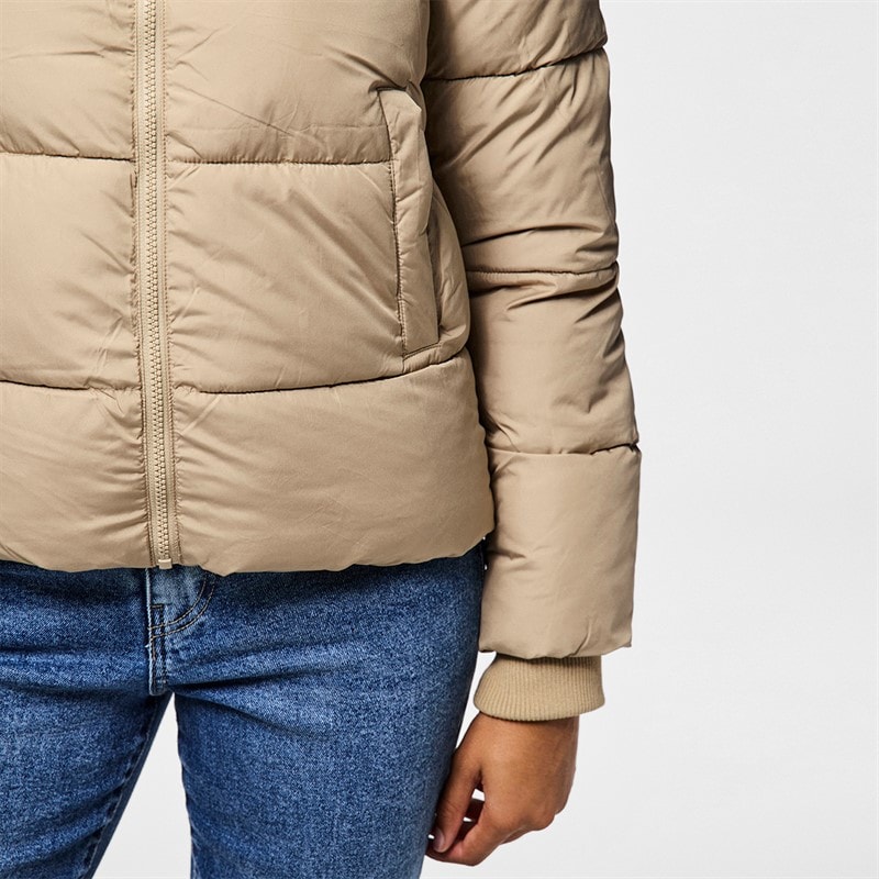 Womens Janni Short Puffer Jacket Silver Mink - Image 3