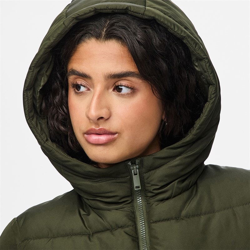 Womens Janni Short Puffer Jacket Forest Night - Image 3