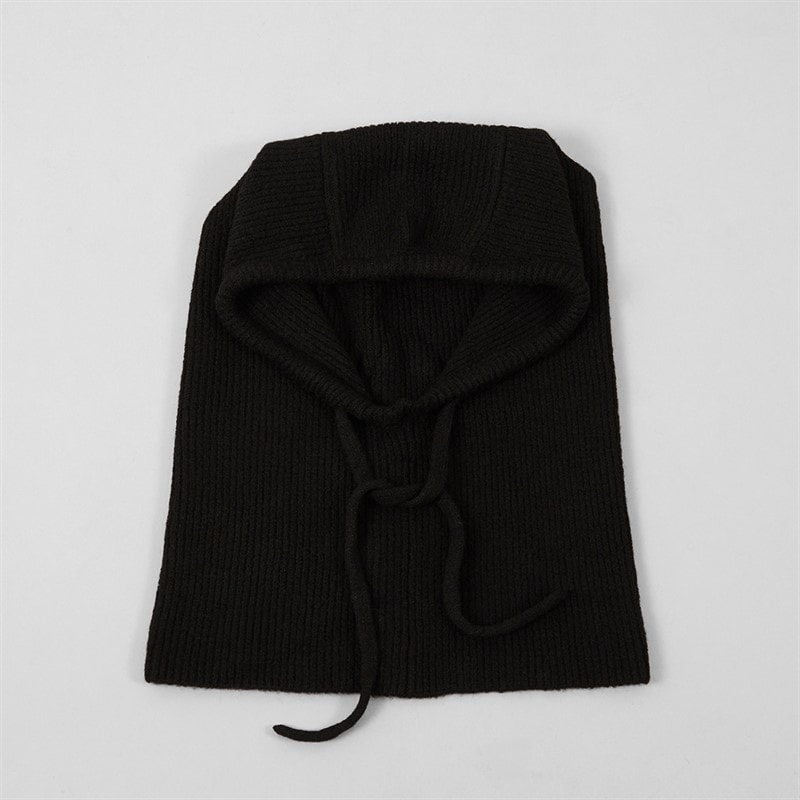 Pieces Womens Olivia Balaclava Snood Black - Image 2
