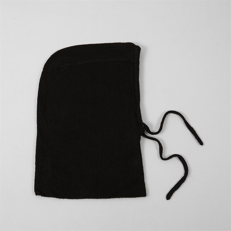 Pieces Womens Olivia Balaclava Snood Black - Image 3