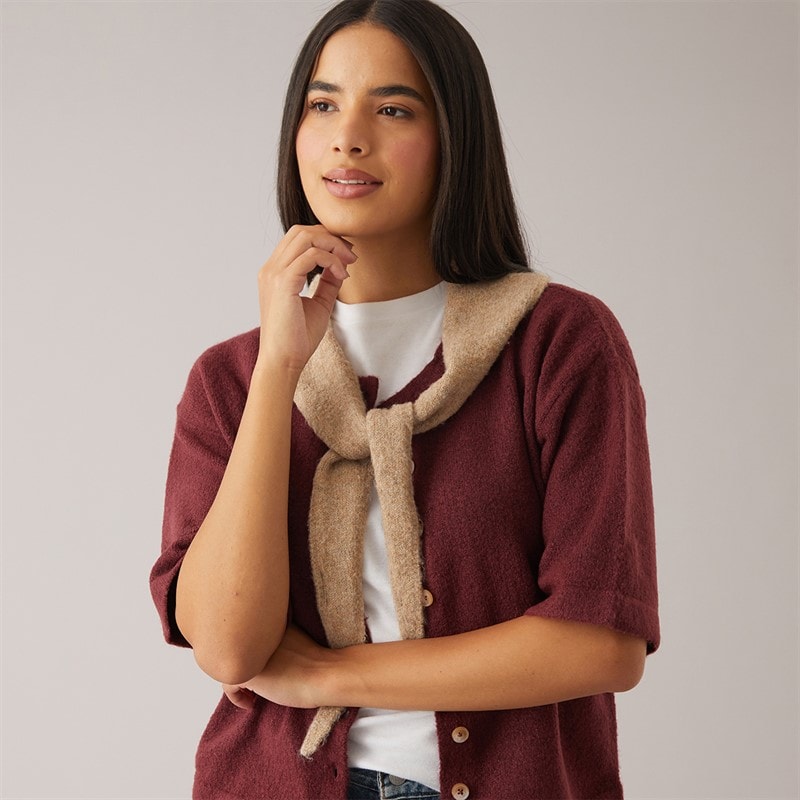 Pieces Womens Olivia Mini Scarf Taupe - Image 2