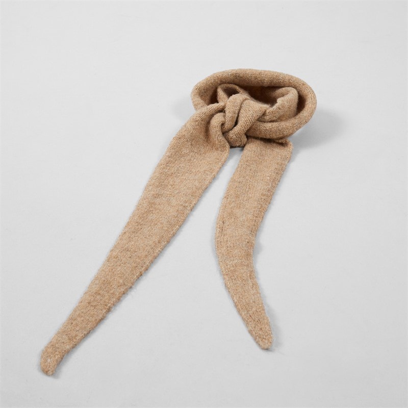 Pieces Womens Olivia Mini Scarf Taupe - Image 4