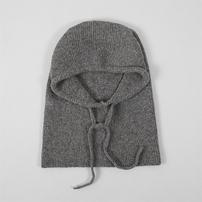 Pieces Womens Olivia Balaclava Snood Dark Charcoal - Image 2