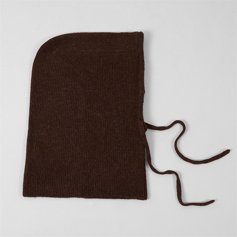Pieces Womens Olivia Balaclava Snood Chocolate - Image 3