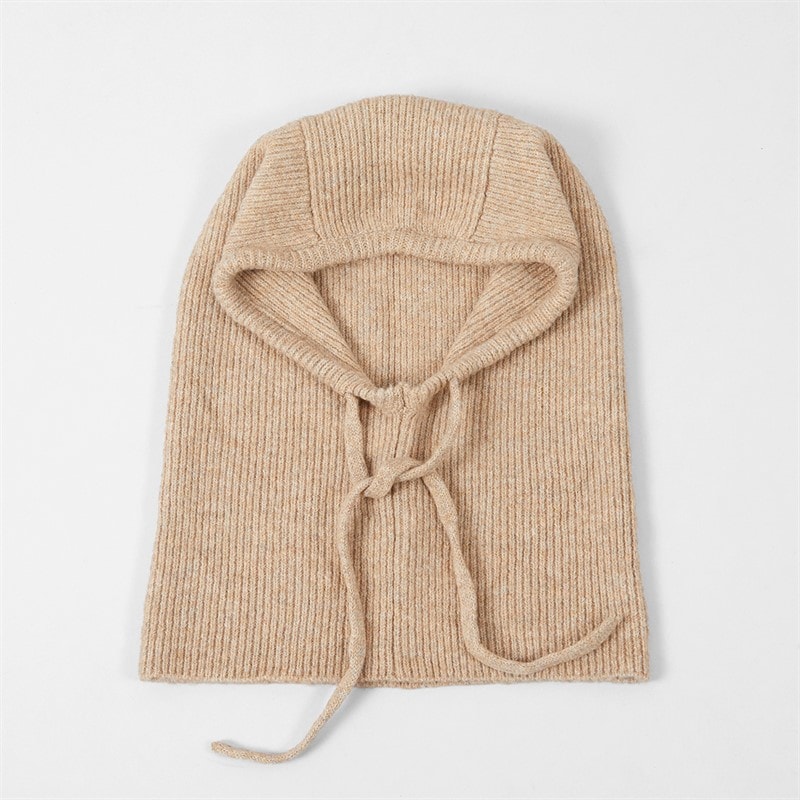 Pieces Womens Olivia Balaclava Snood Taupe - Image 2