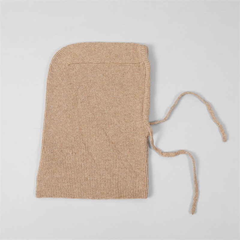 Pieces Womens Olivia Balaclava Snood Taupe - Image 3