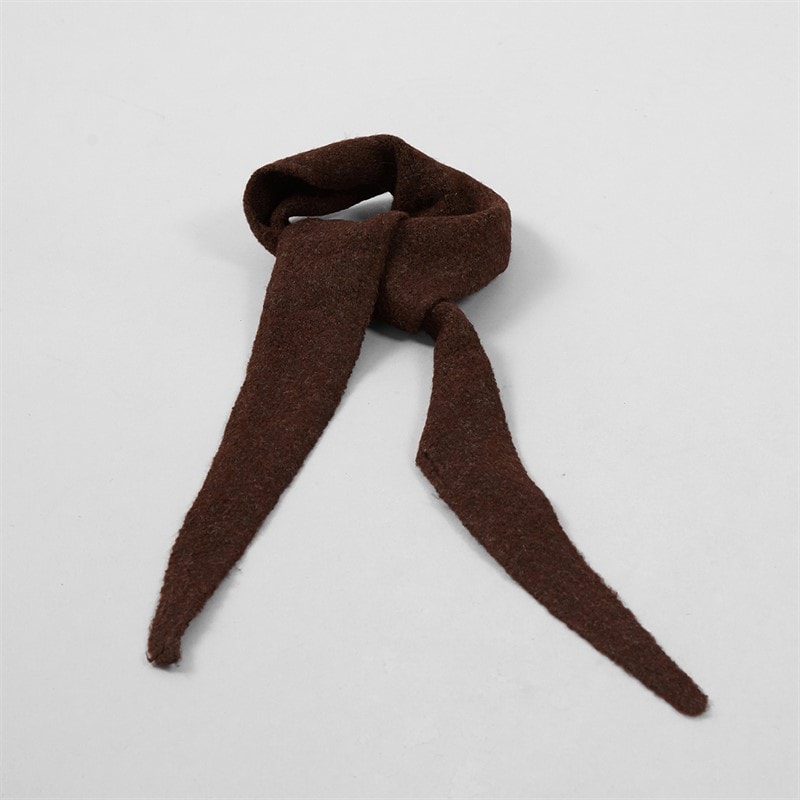 Pieces Womens Olivia Mini Scarf Chocolate - Image 3