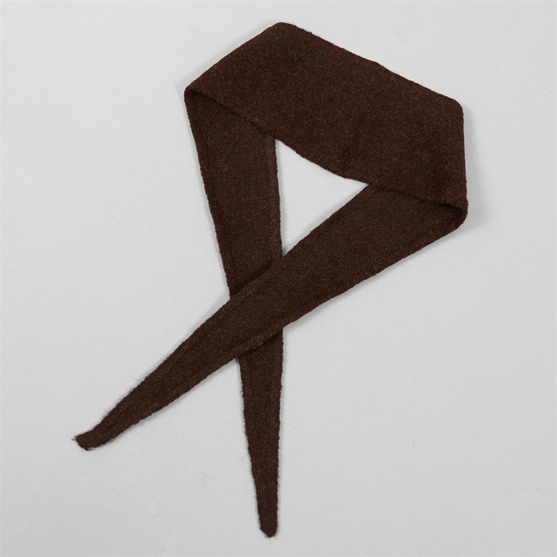 Pieces Womens Olivia Mini Scarf Chocolate - Image 4