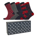 Mens Five Pack Bamboo Socks Gift Set Red Sail Boat