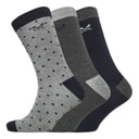 Mens Three Pack Bamboo Socks Grey Spot