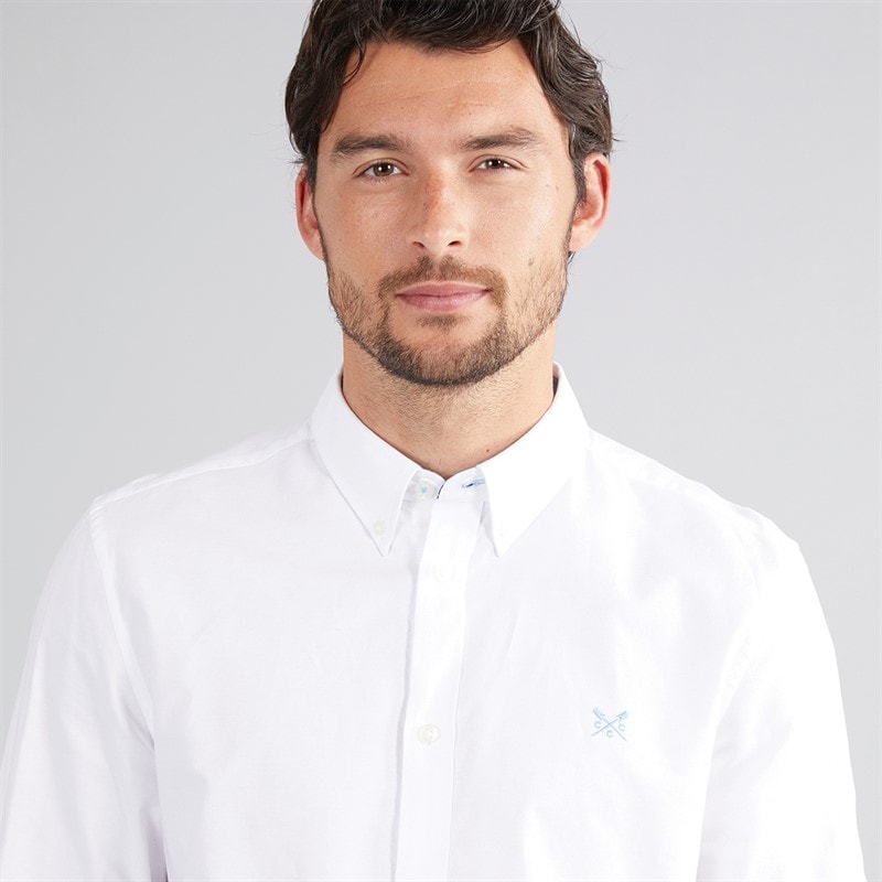 Mens Classic Fit Oxford Shirt White - Image 3