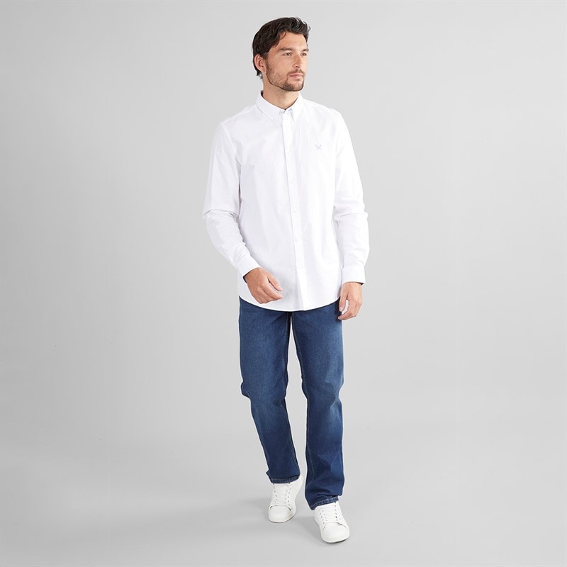 Mens Classic Fit Oxford Shirt White - Image 4