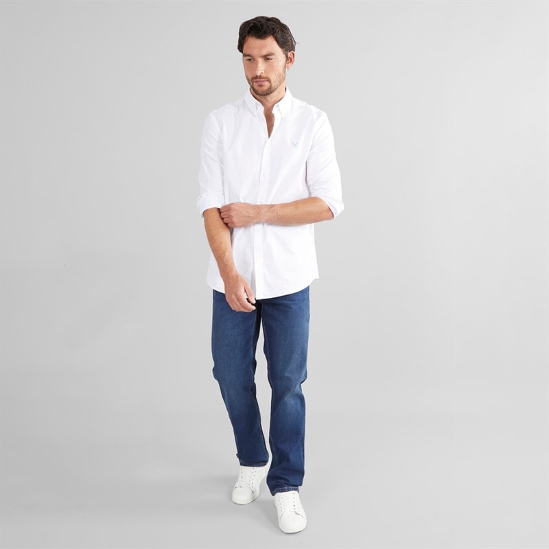 Mens Classic Fit Oxford Shirt White - Image 5