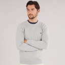 Mens Crew Neck Jumper Mid Grey Marl