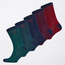 Mens Five Pack Bamboo Socks Gift Set Greens