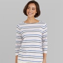 Womens Breton Long Sleeve Top Surf The Web/Heritage Navy/Cameo Pink/White Linen
