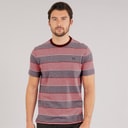 Mens Oxford Stripe T-Shirt Heritage White/Crimson