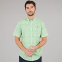 Mens Short Sleeve Verity Poplin Shirt Light Grass Green
