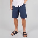 Mens Linen Blend Shorts Heritage Navy/Heritage White