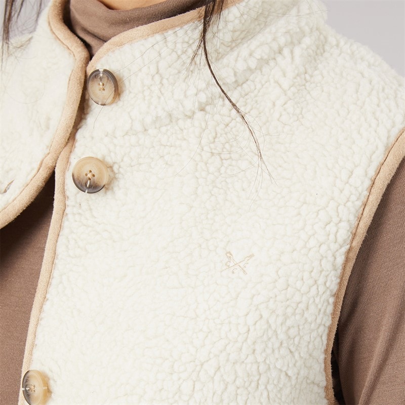 Womens Borg Gilet Grey Morn - Image 2