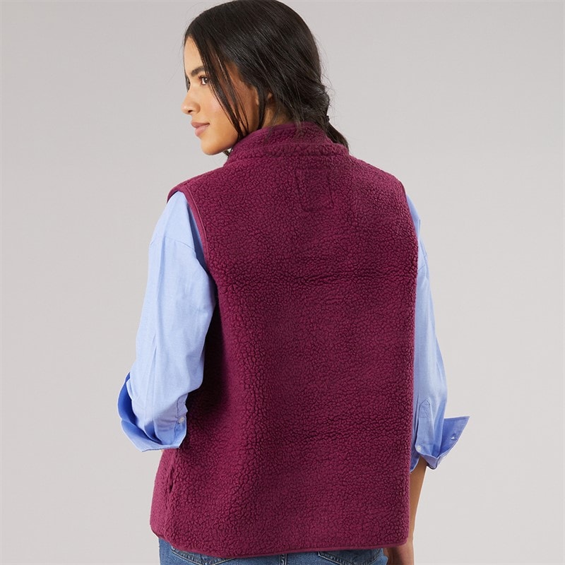 Womens Borg Gilet Raspberry Radiance - Image 2