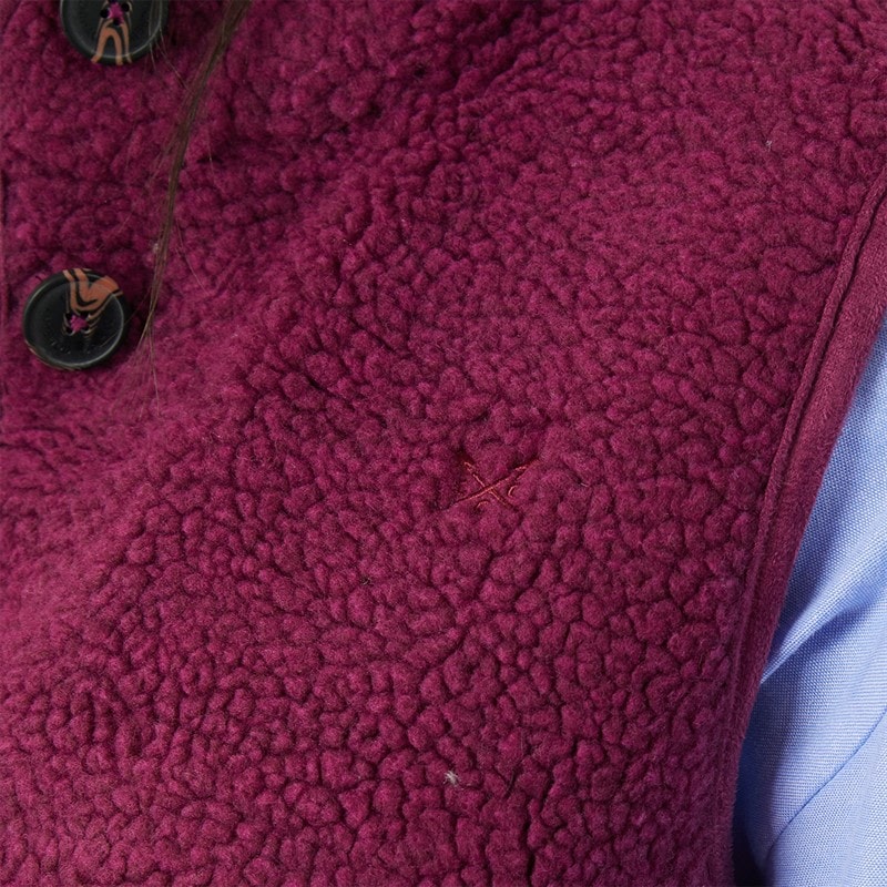Womens Borg Gilet Raspberry Radiance - Image 5