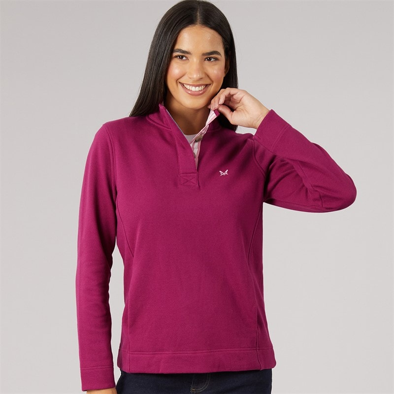 Crew Clothing Womens Pique Padstow Sweatshirt Boysenberry