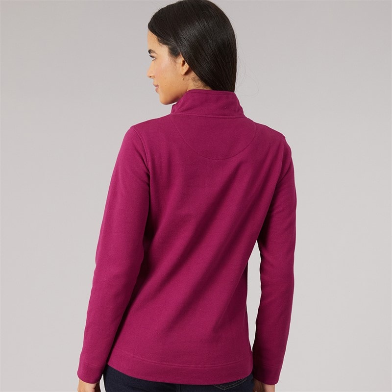 Womens Pique Padstow Sweatshirt Boysenberry - Image 2